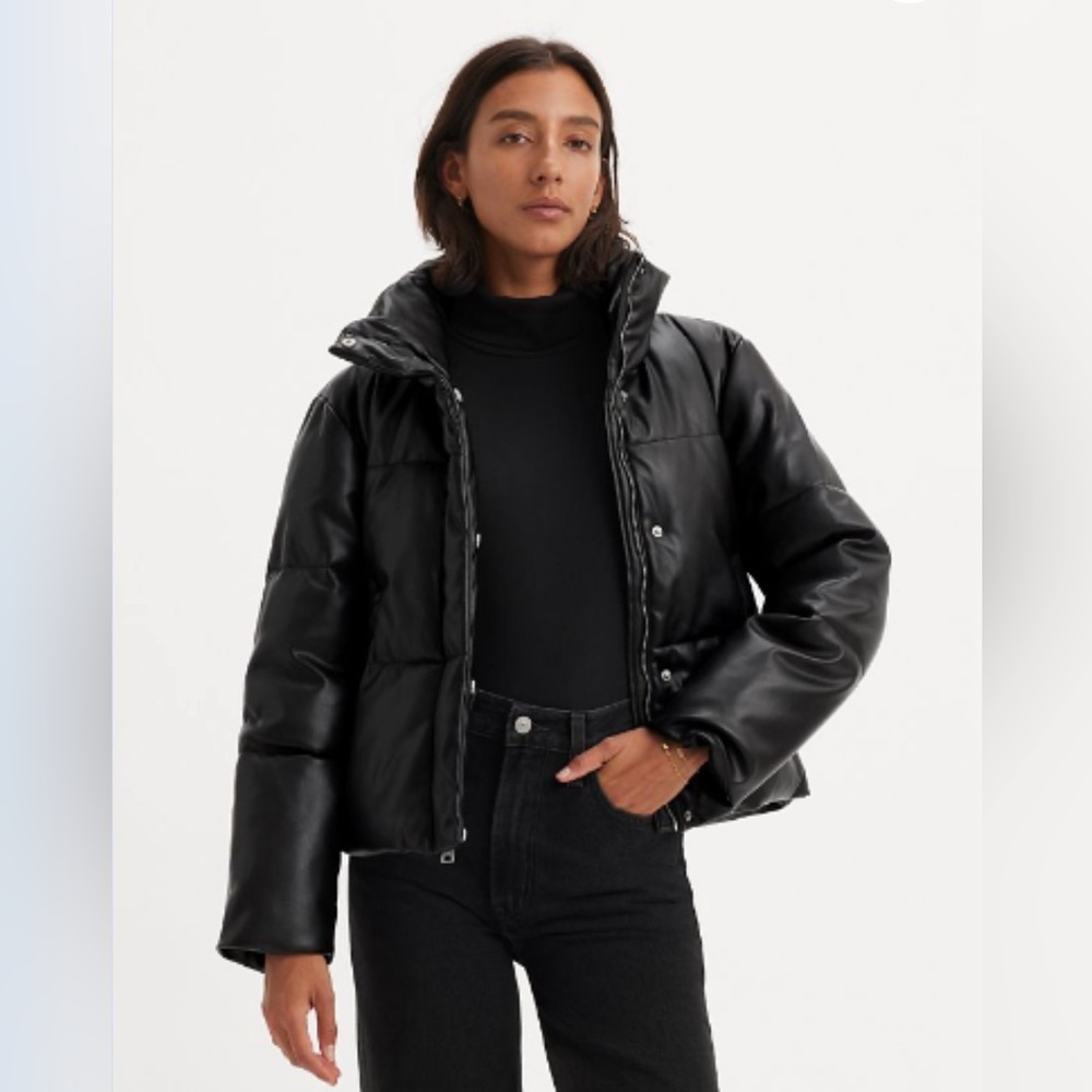 Levi’s Leather Puffer Jacket